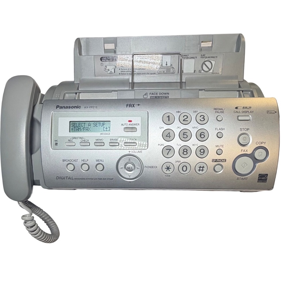Panasonic KX-FP215C Plain Paper Fax Machine Digital Answering System Silver